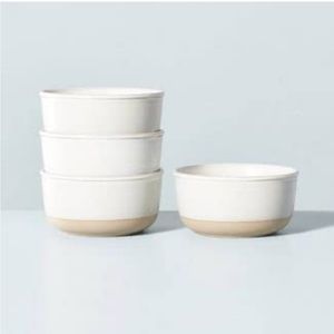 Set Of 4 Modern Rim Stoneware cereal bowls - Hearth & Hand™ with Magnolia